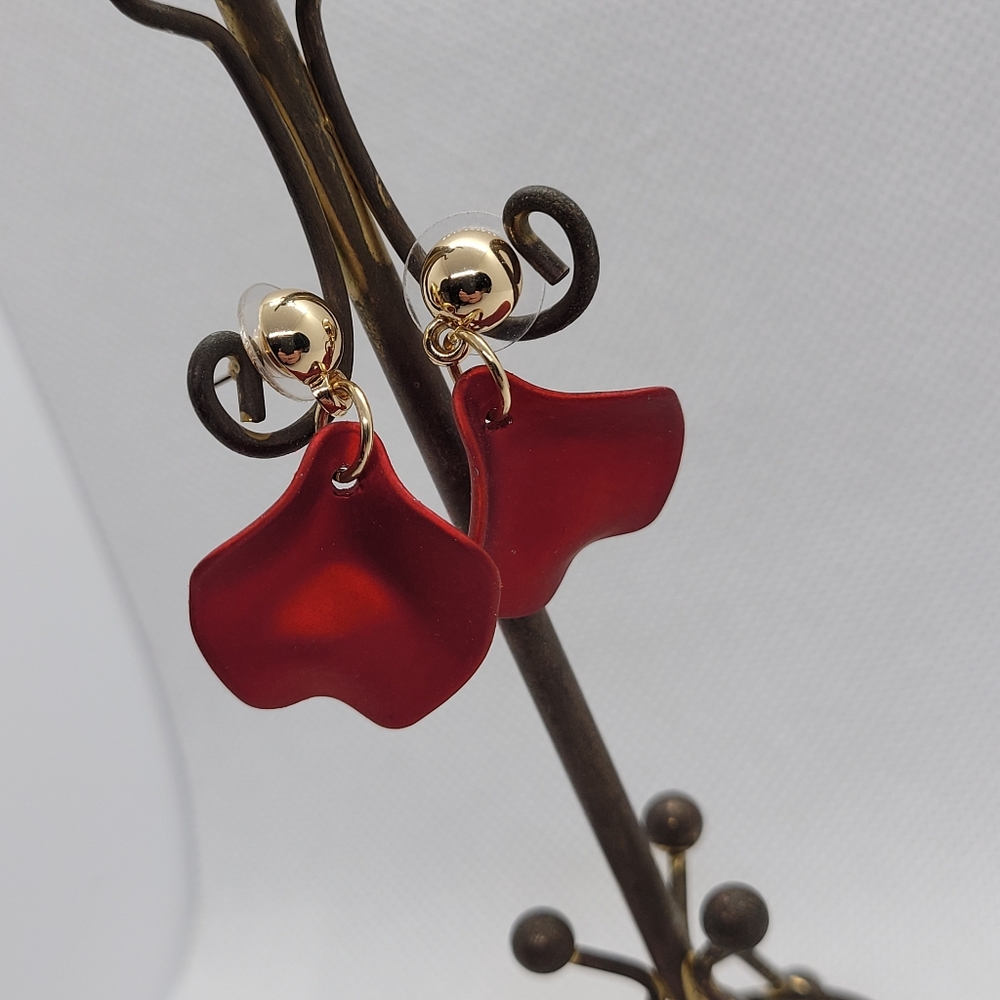 Rose Petal Drop Earrings